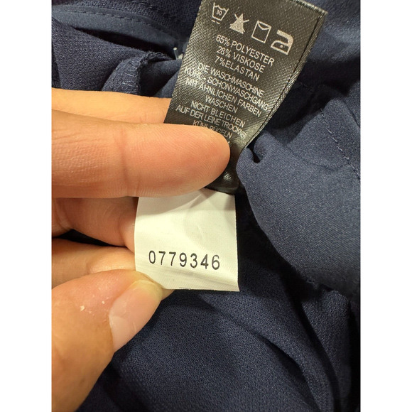 House of Harlow Revolve Womens Blue Dress Pants Size 10 Straight Leg Mid Rise - Picture 13 of 13